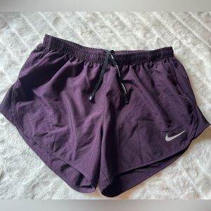 Women’s Nike dry fit dark purple eggplant running shorts